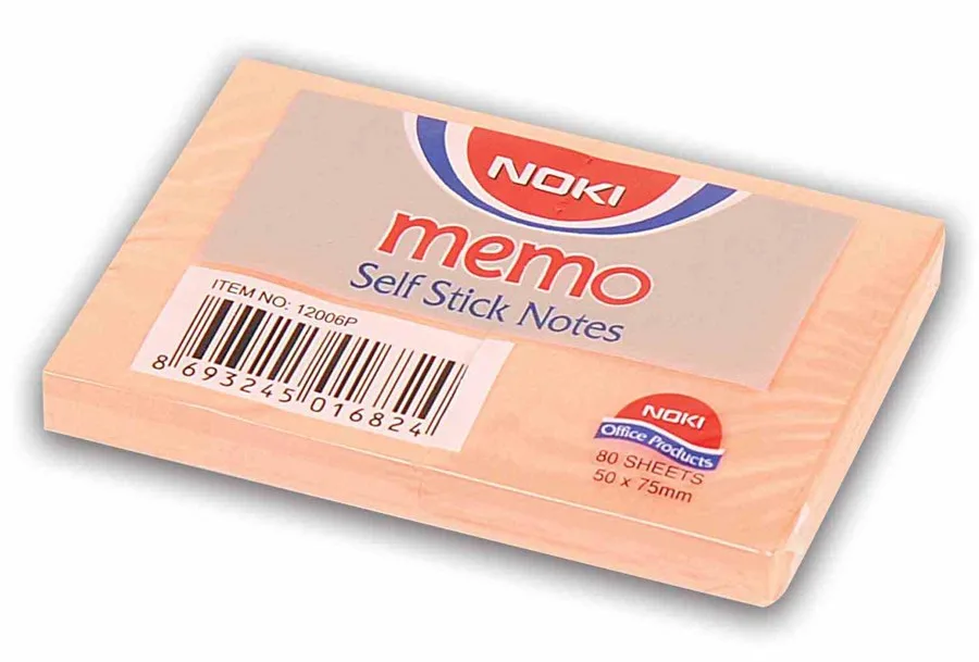 Noki Memo 50x75 Yapışkanlı Not Kağıdı Neon Renkler 12006