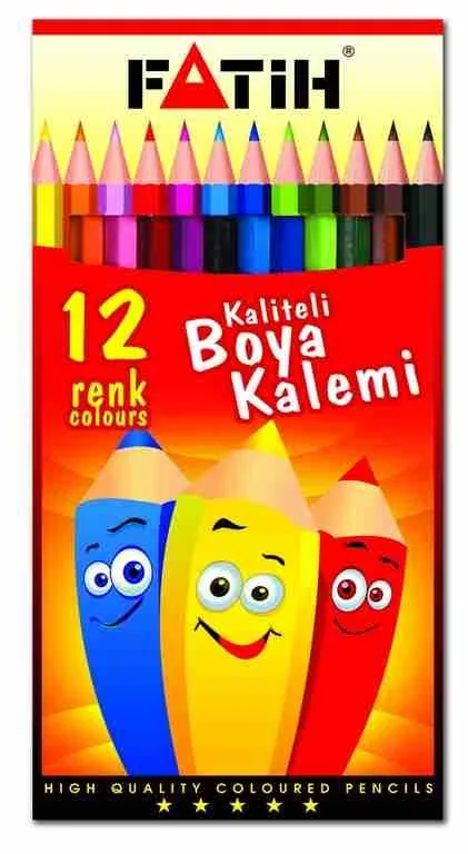 Fatih 12 Renk Tam Boy Kuruboya Kalemi 33112