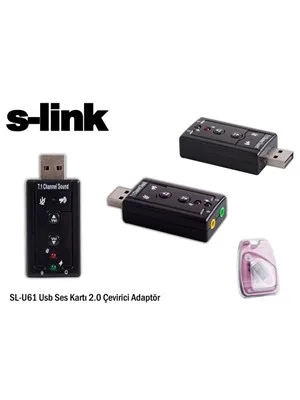 S-link 4607 Sl-u61 Usb 2.0 Ses Kartı Çevirici Adaptör