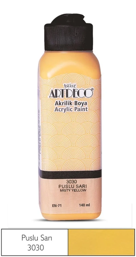 Artdeco 140 Ml Akrilik Boya Puslu Sarı 70r-3030