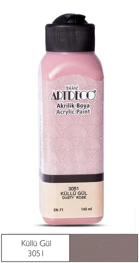 Artdeco 140 Ml Akrilik Boya Küllü Gül 70r-3051