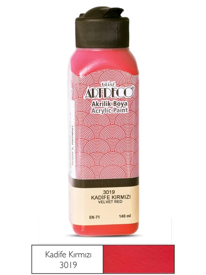 Artdeco 140 Ml Akrilik Boya Kadife Kırmızı 70r-3019