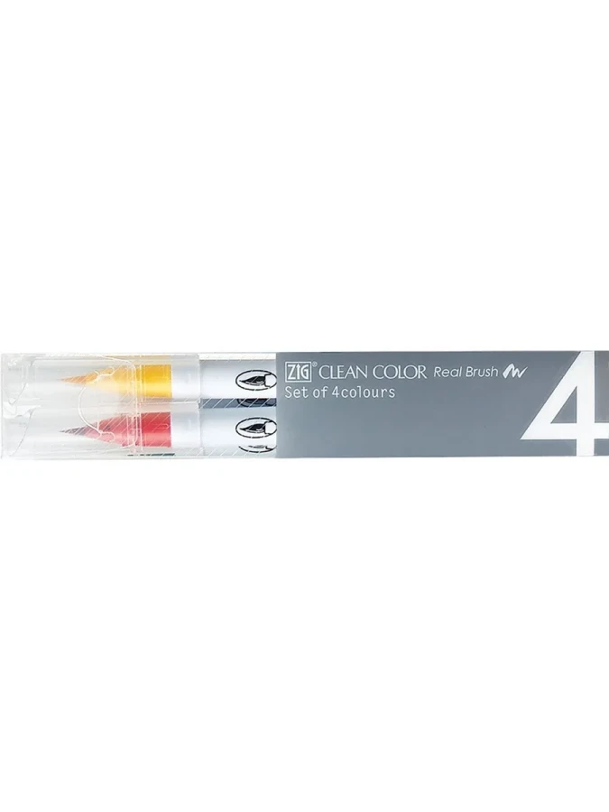 Zig Brush Wrıter Fırça Uçlu Kalem 4"lü M.renk Km50f