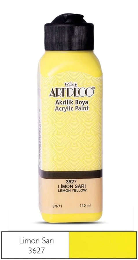 Artdeco 140 Ml Akrilik Boya Limon Sarı 70r-3627