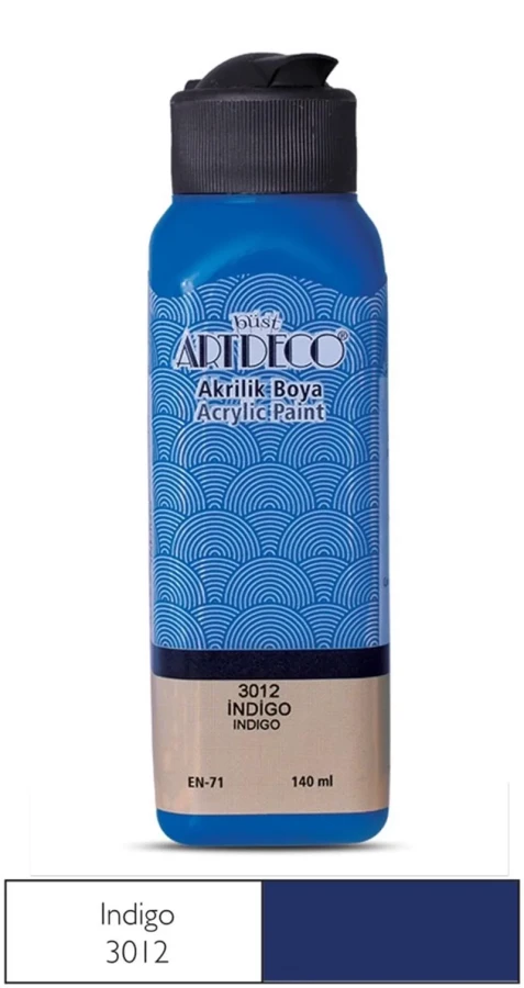 Artdeco 140 Ml Akrilik Boya İndigo Mavi 70r-3012