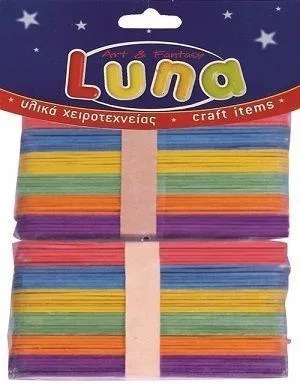 Luna 100 Mm Renkli Ahşap Çubuklar 100"lü 601652