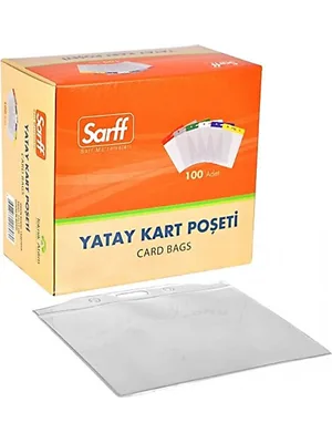 Sarff 7.5x9.5 Cm Plastik Yaka Kartı Poşeti Dikey-yatay