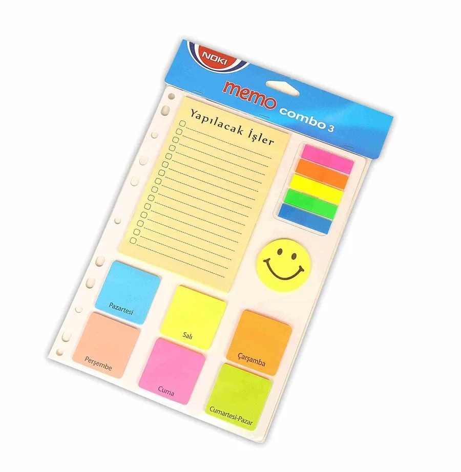 Noki Memo Yapışkanlı Not Kağıdı Seti Combo2-3-4 12702-12703-12704