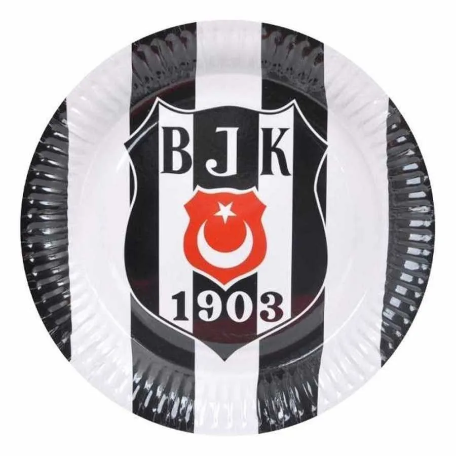 Nedi 23 Cm Karton Tabak Lisanslı 8 Li Beşiktaş Bjk1619