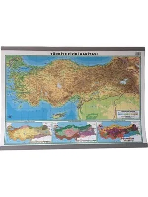 Odak 35x50 Türkiye Siyasi-fiziki Çift Taraflı Harita