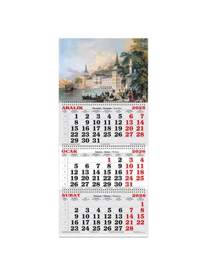 Keskin Color Spiralli 3 Aylık Jumbo Denizci (gemici) Takvimi Gravür 600117-99 (2026)