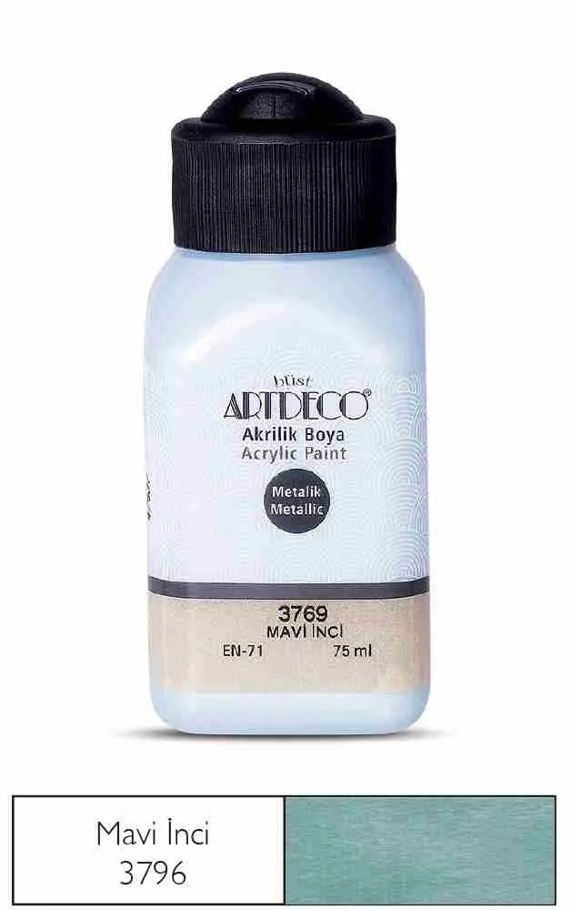 Artdeco 75 Ml Akrilik Boya Metalik Mavi İnci 71ı-3769