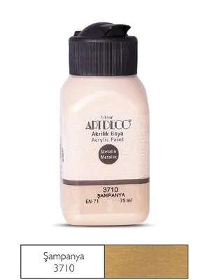 Artdeco 75 Ml Akrilik Boya Metalik Şampanya 71l-3710