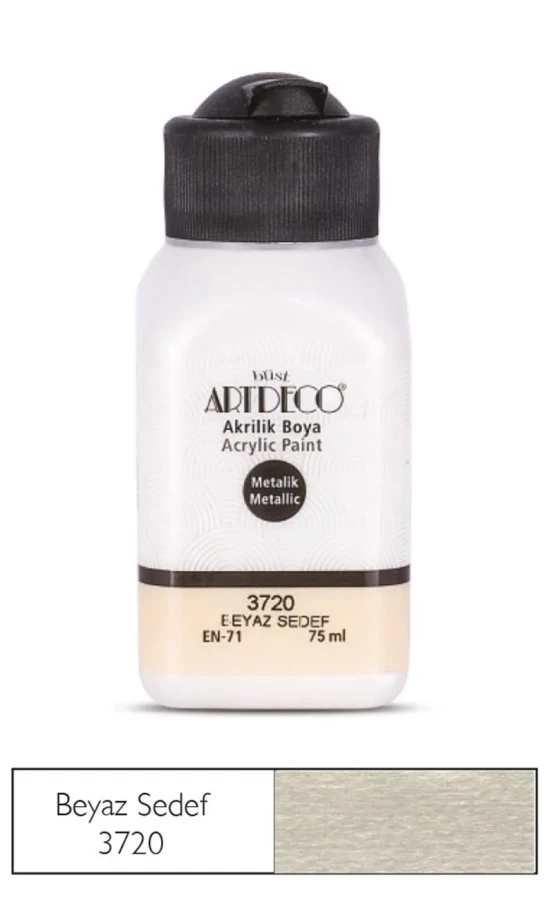 Artdeco 75 Ml Akrilik Boya Metalik Beyaz Sedef 71l-3720