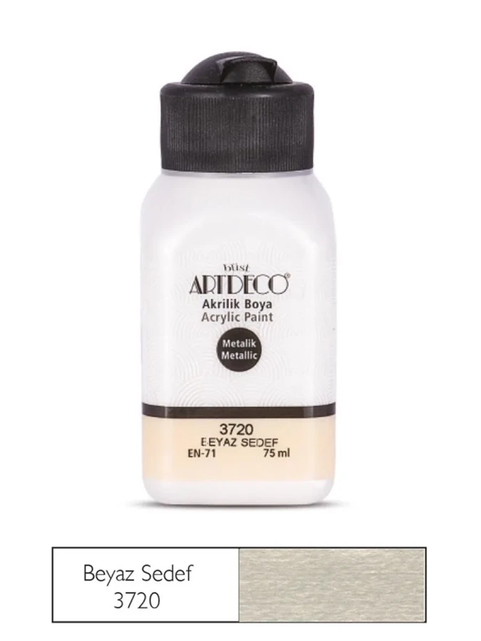 Artdeco 75 Ml Akrilik Boya Metalik Beyaz Sedef 71l-3720