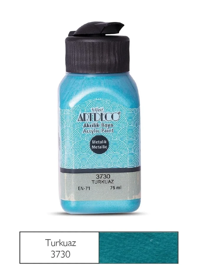 Artdeco 75 Ml Akrilik Boya Metalik Turkuaz 71l-3730