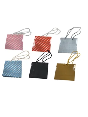 Nedi 10x10 Cm İp Saplı Selefonlu Karton Çanta 00125