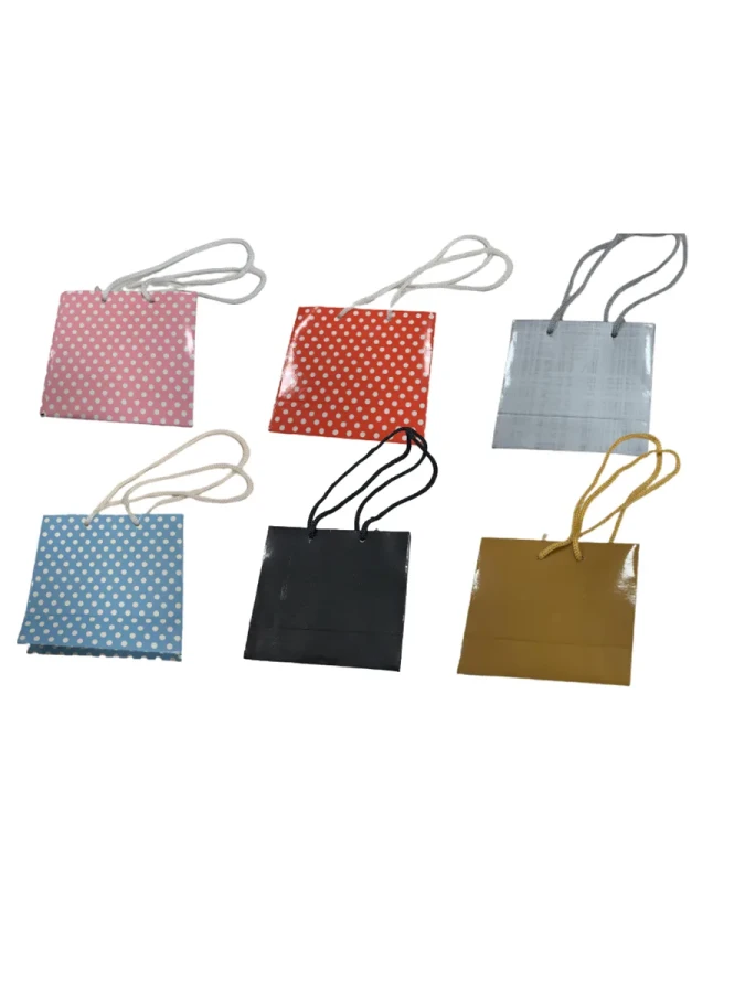 Nedi 10x10 Cm İp Saplı Selefonlu Karton Çanta 00125