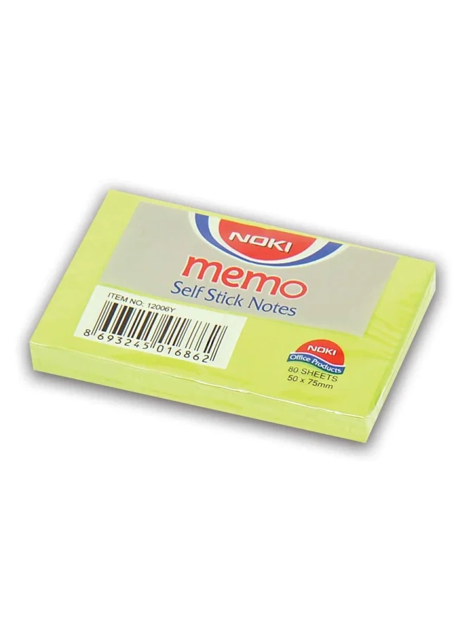 Noki Memo 50x75 Yapışkanlı Not Kağıdı Yeşil 12006y