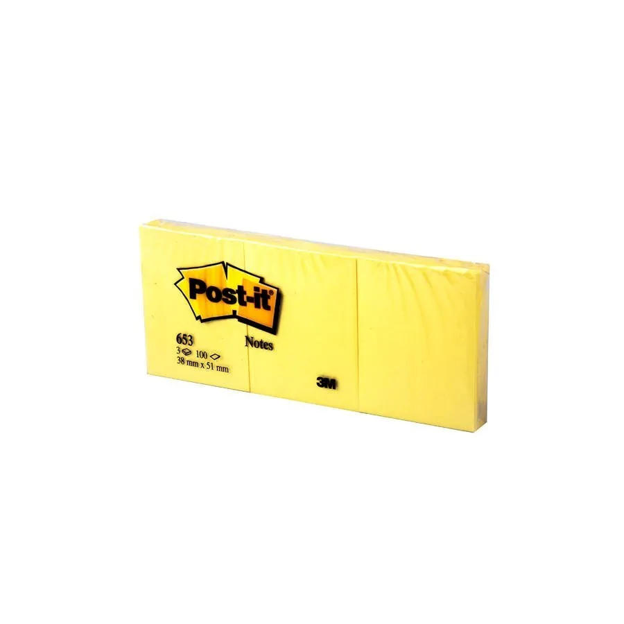3m Post-it 38x51 Mm Yapışkanlı Not Kağıdı 12' Li 100 Yp 653-tfen