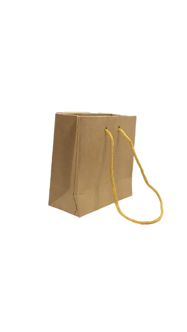 Nedi 10x10 Cm İp Saplı Kraft Karton Çanta