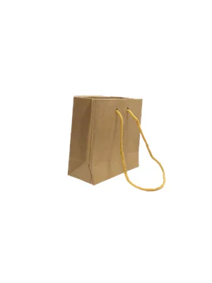 Nedi 10x10 Cm İp Saplı Kraft Karton Çanta