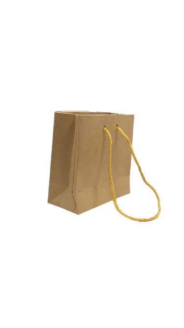 Nedi 10x10 Cm İp Saplı Kraft Karton Çanta