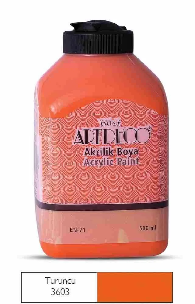 Artdeco 500 Ml Akrilik Boya Turuncu 70l-3603