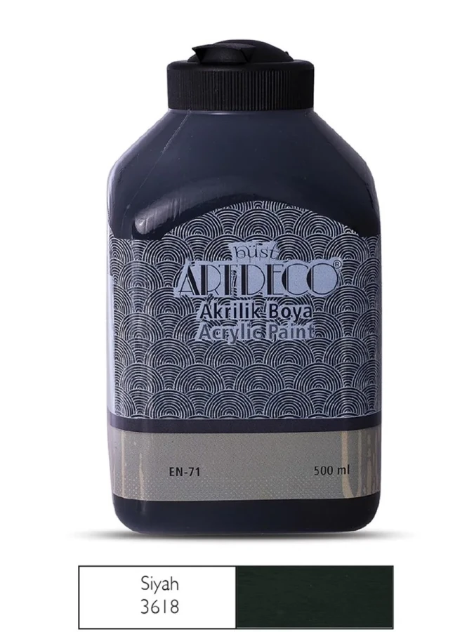 Artdeco 500 Ml Akrilik Boya Siyah 70l-3618