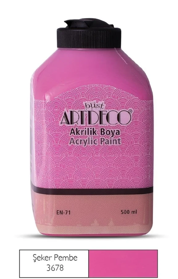 Artdeco 500 Ml Akrilik Boya Şeker Pembe 70l-3678