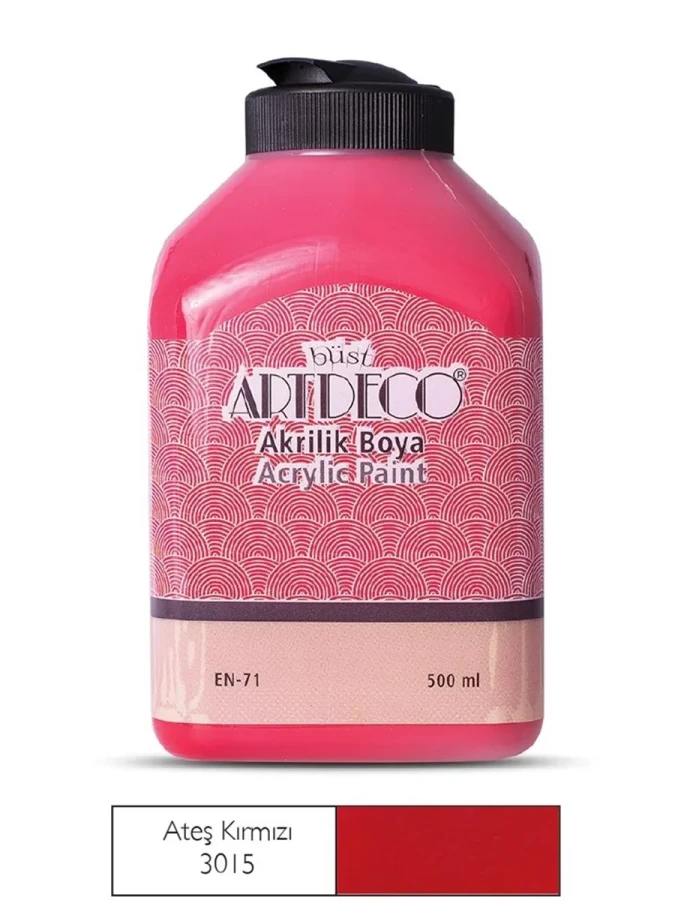 Artdeco 500 Ml Akrilik Boya Ateş Kırmızı 70l-3015