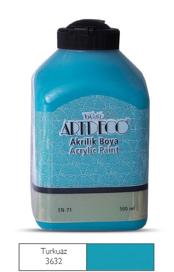 Artdeco 500 Ml Akrilik Boya Turkuaz 70l-3632