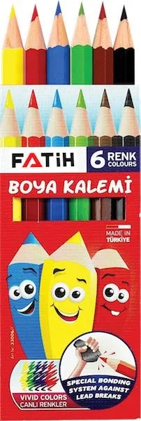Fatih 6 Renk Jumbo Neon Tam Boy Kuruboya Kalemi 33385