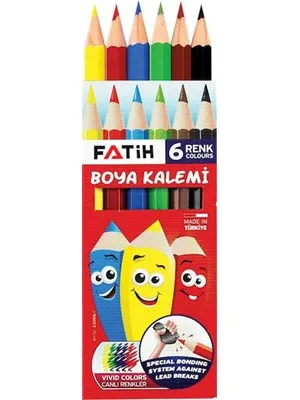 Fatih 6 Renk Jumbo Neon Tam Boy Kuruboya Kalemi 33385