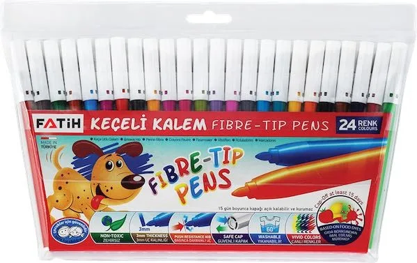 Fatih 24 Renk Keçeli Boya Kalemi 34050