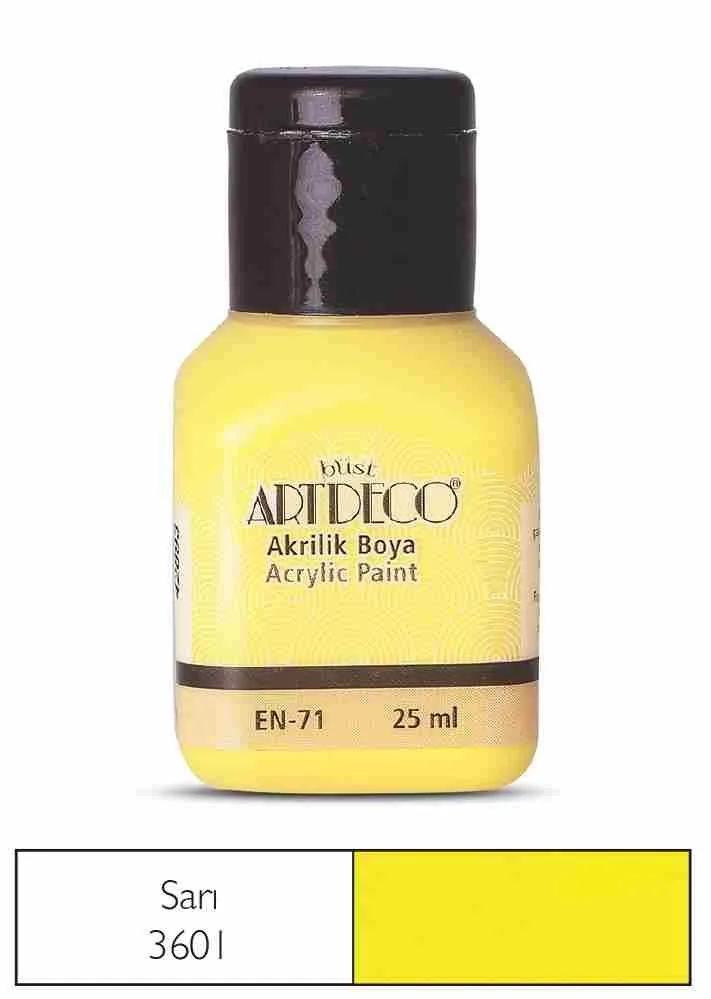 Artdeco 25 Ml Akrilik Boya Sarı 70a-3601