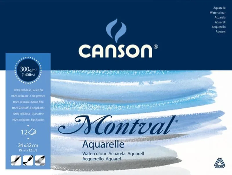 Canson Montval 300 Gr 24x32 12yp Çizim Blok Grenli 200807319