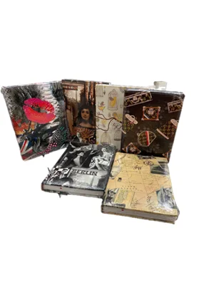 Lizy Collection 14x20 Baskılı Suni Deri Kapak Defter Çizgili 160 Yp Bsk180ç