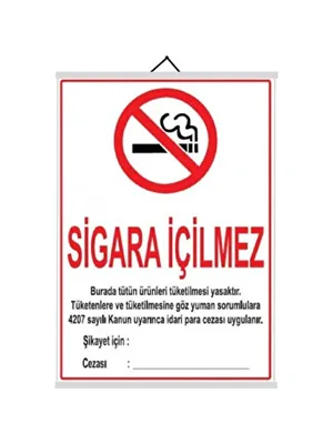 Odak 50x70 Sigara İçilmez Levhası Çıtalı