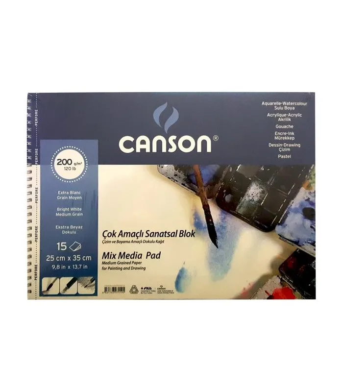 Canson Fınface 25x35 Çok Amaçlı Sanatsal Blok 200 Gr 15yp 152535