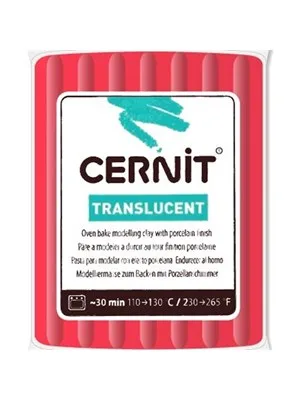 Cernit Fırınlanabilir Seramik Hamuru 56 Gr Yarı Saydam Yakut Kırmızı 56474