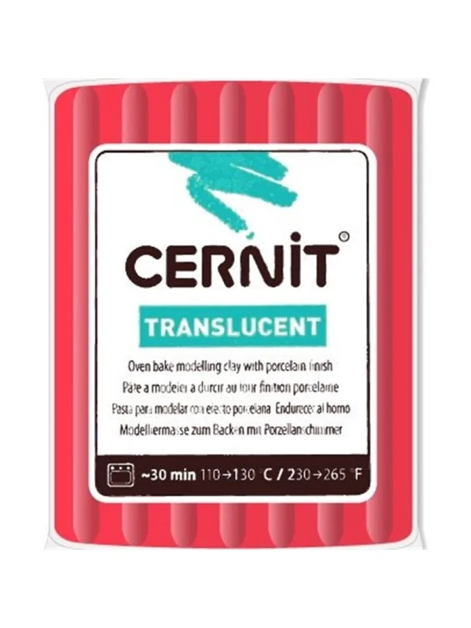Cernit Fırınlanabilir Seramik Hamuru 56 Gr Yarı Saydam Yakut Kırmızı 56474