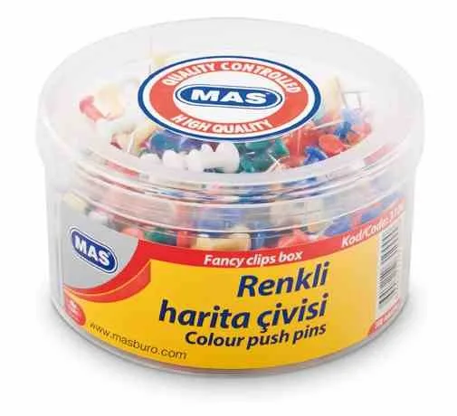 Mas Renkli Harita Çivisi Kod:3100