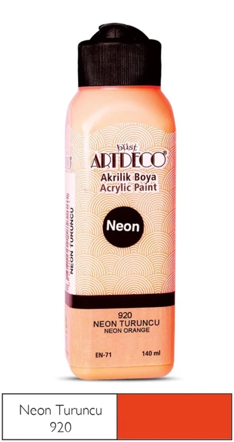 Artdeco 140 Ml Akrilik Boya Neon Turuncu 70r-920