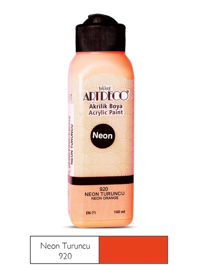 Artdeco 140 Ml Akrilik Boya Neon Turuncu 70r-920