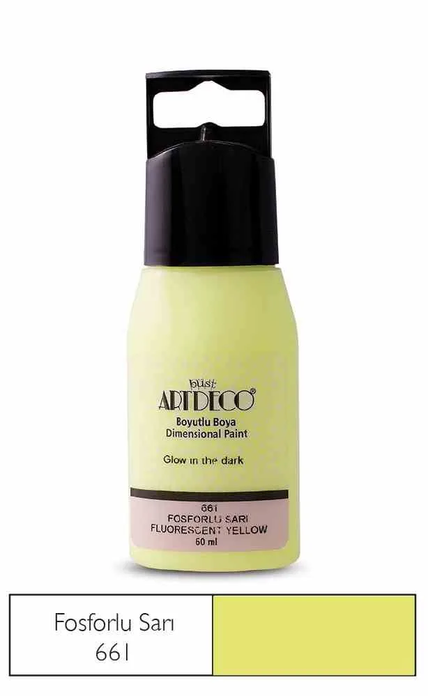 Artdeco 60 Ml Üç Boyutlu Boya Neon Sarı 661