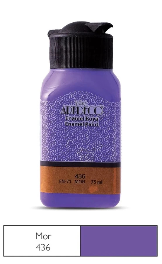 Artdeco Enamel 75 Ml Cam ve Seramik Boyası Mor 436 En-71