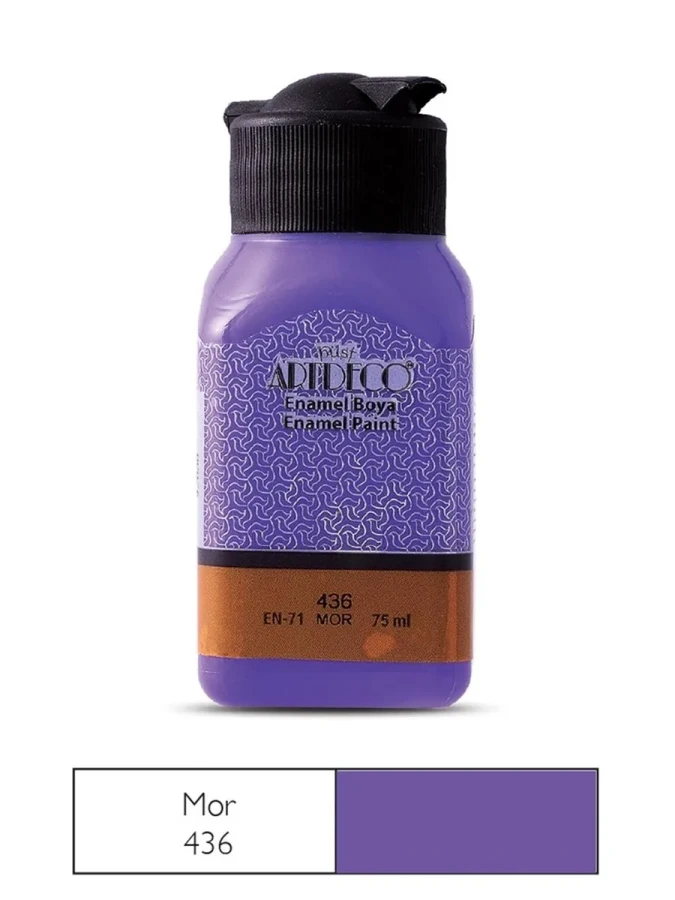 Artdeco Enamel 75 Ml Cam ve Seramik Boyası Mor 436 En-71