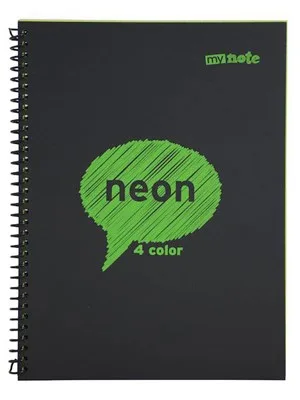 Umur Mynote Neon A4 80\4 4 Color Spr.defter 1080-k