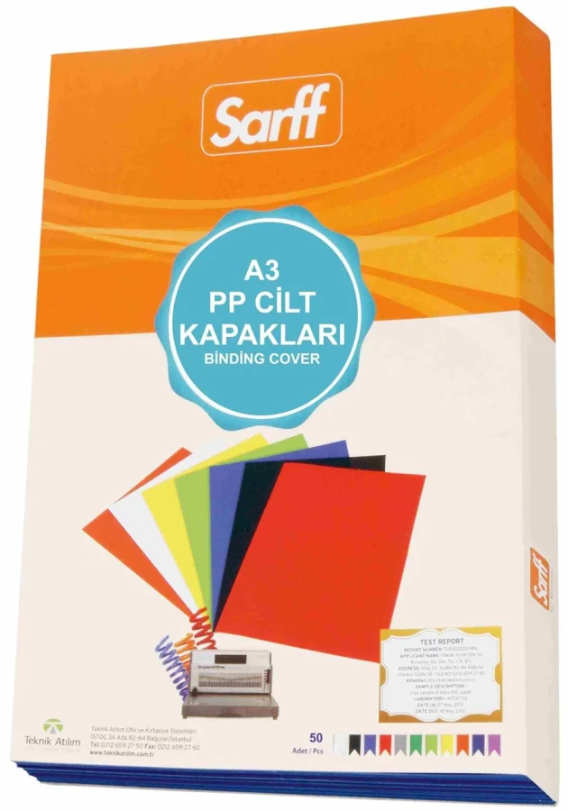Sarff A3 450mic Cilt Kapağı Buzlu Şeffaf 15201131